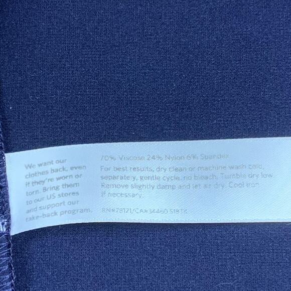 Eileen Fisher Long Navy Open Front Knit Cardigan   - Size XS - Picture 7 of 8